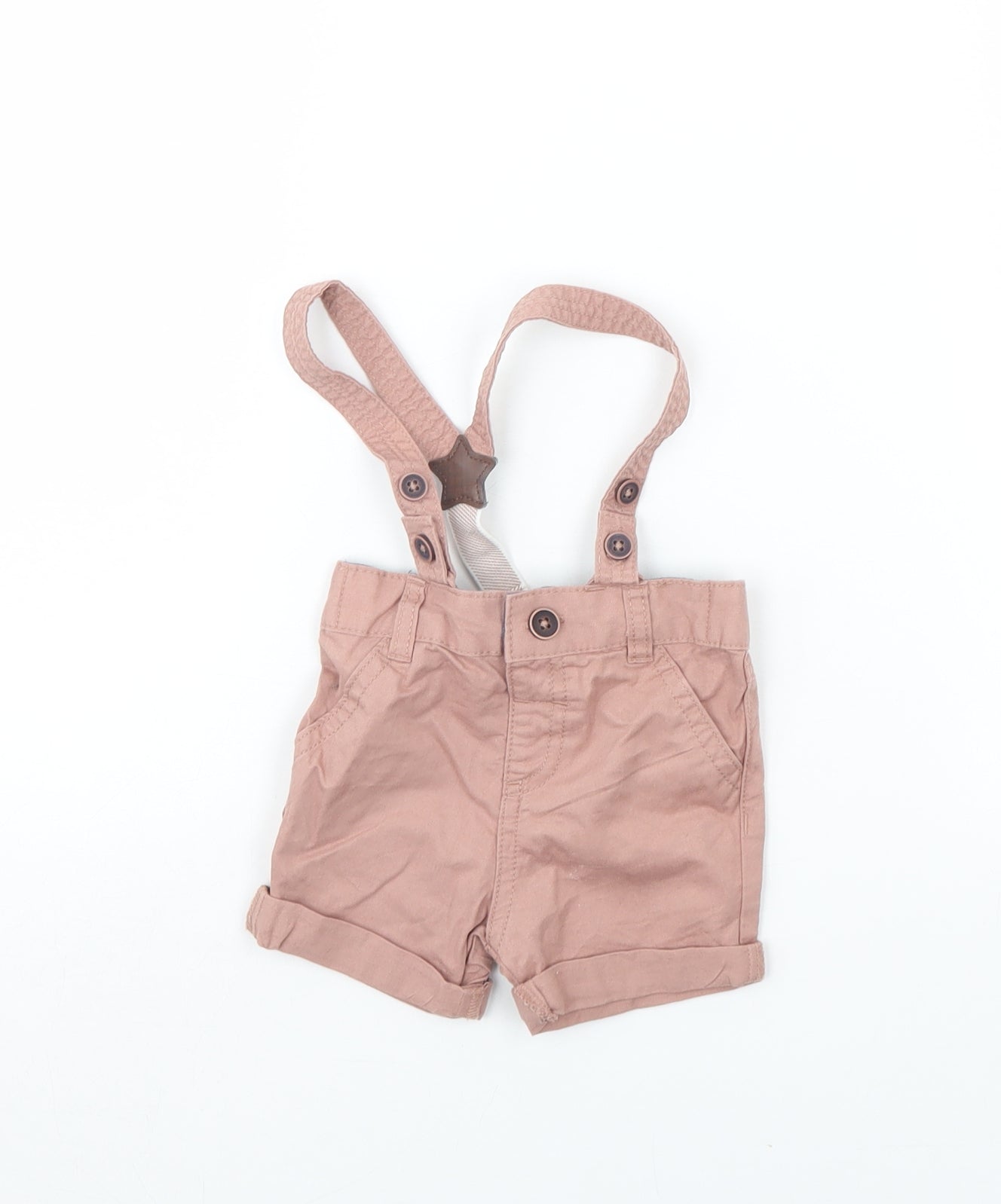 F&F Girls Pink   Dungaree One-Piece Size 3-6 Months