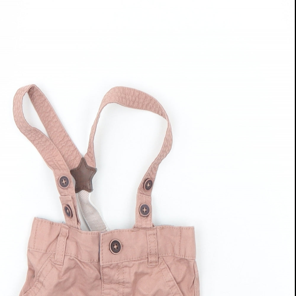 F&F Girls Pink   Dungaree One-Piece Size 3-6 Months