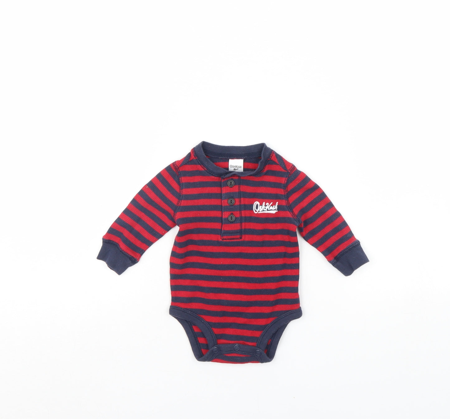 Oshkosh Baby Red Striped  Babygrow One-Piece Size 0-3 Months