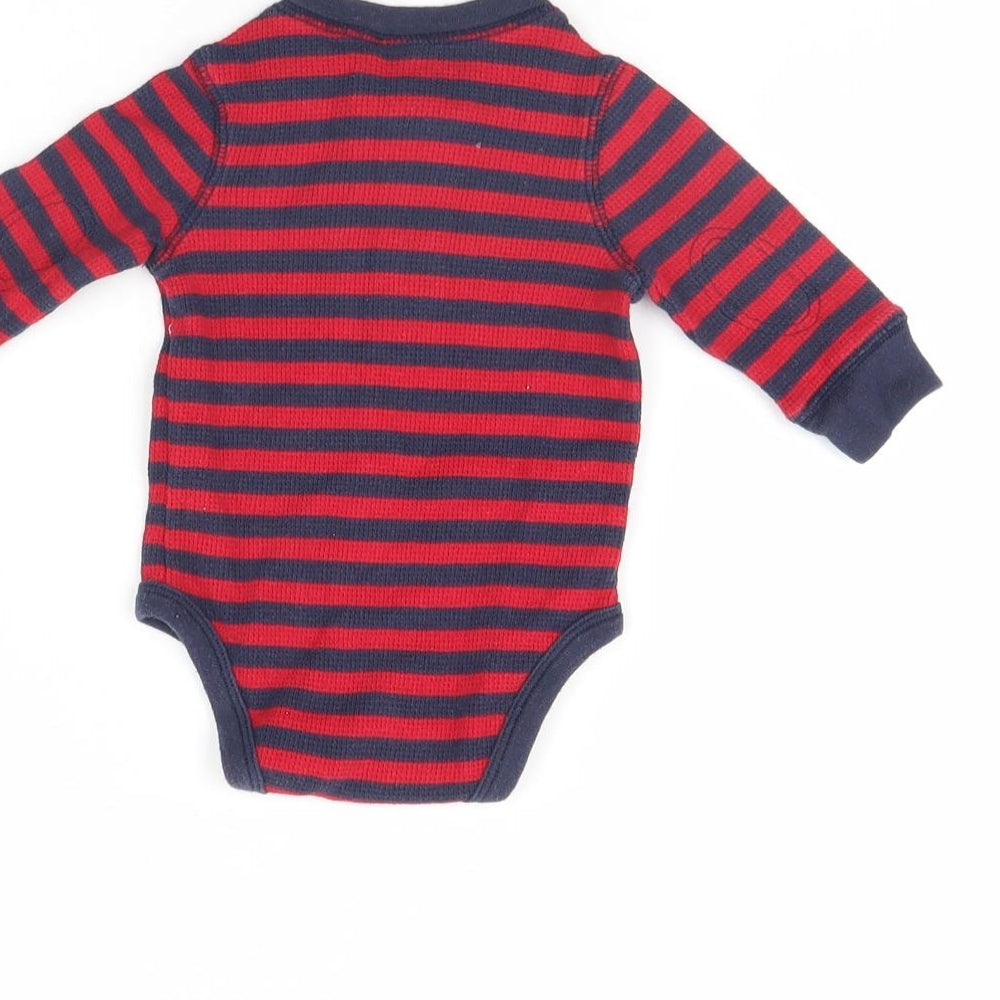 Oshkosh Baby Red Striped  Babygrow One-Piece Size 0-3 Months