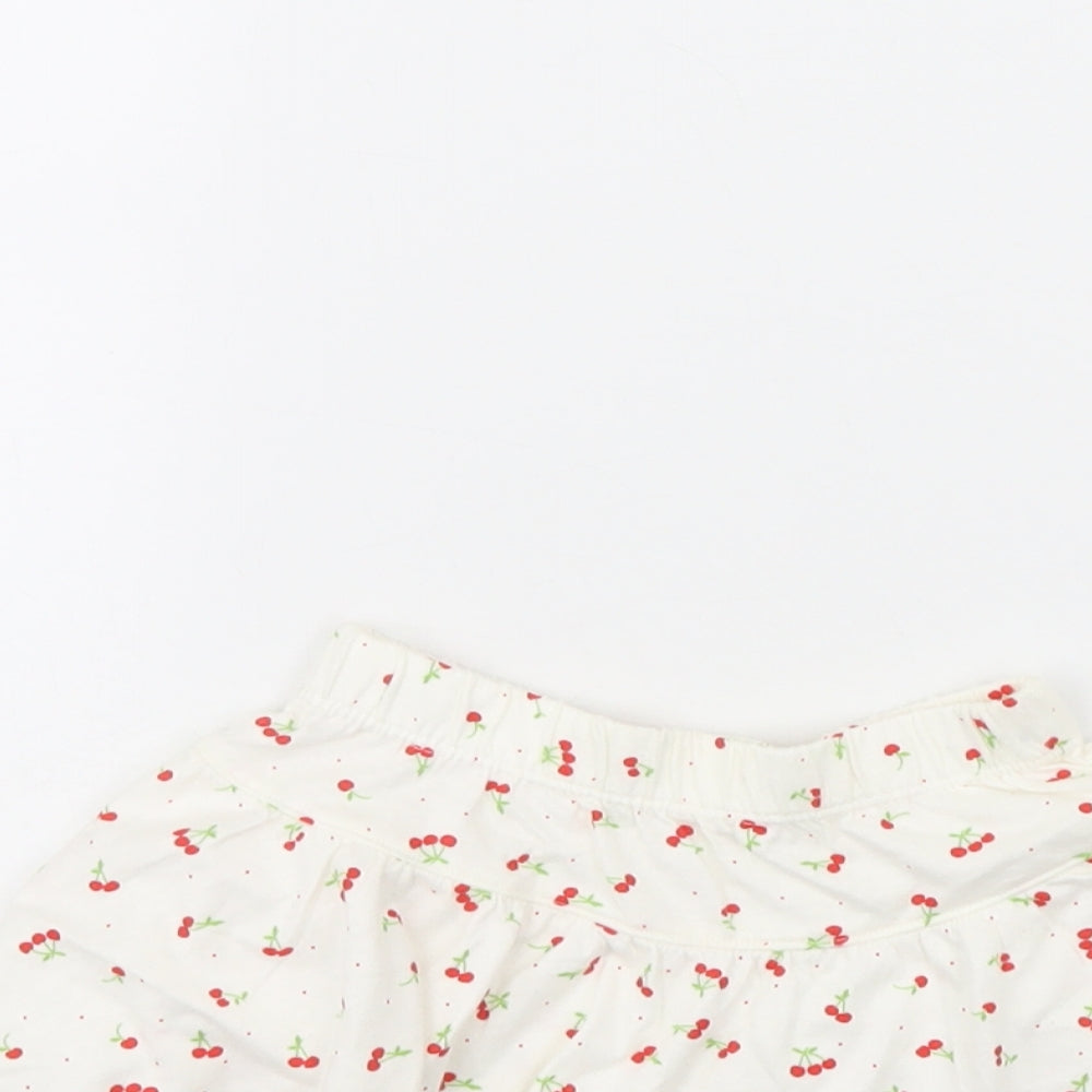 Mothercare Girls White Polka Dot  Mini Skirt Size 6-9 Months