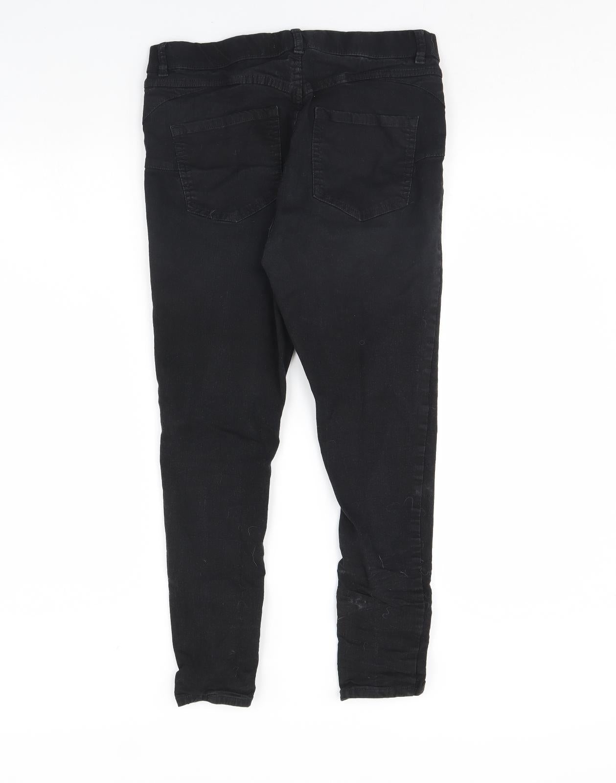 New Look Womens Black  Denim Skinny Jeans Size 14 L28 in