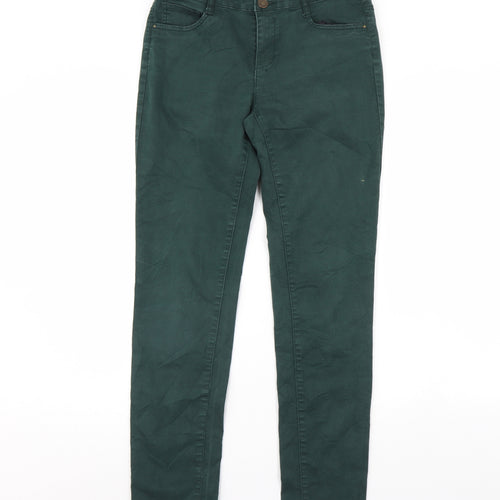 Preworn Womens Green  Denim Skinny Jeans Size 10 L30 in