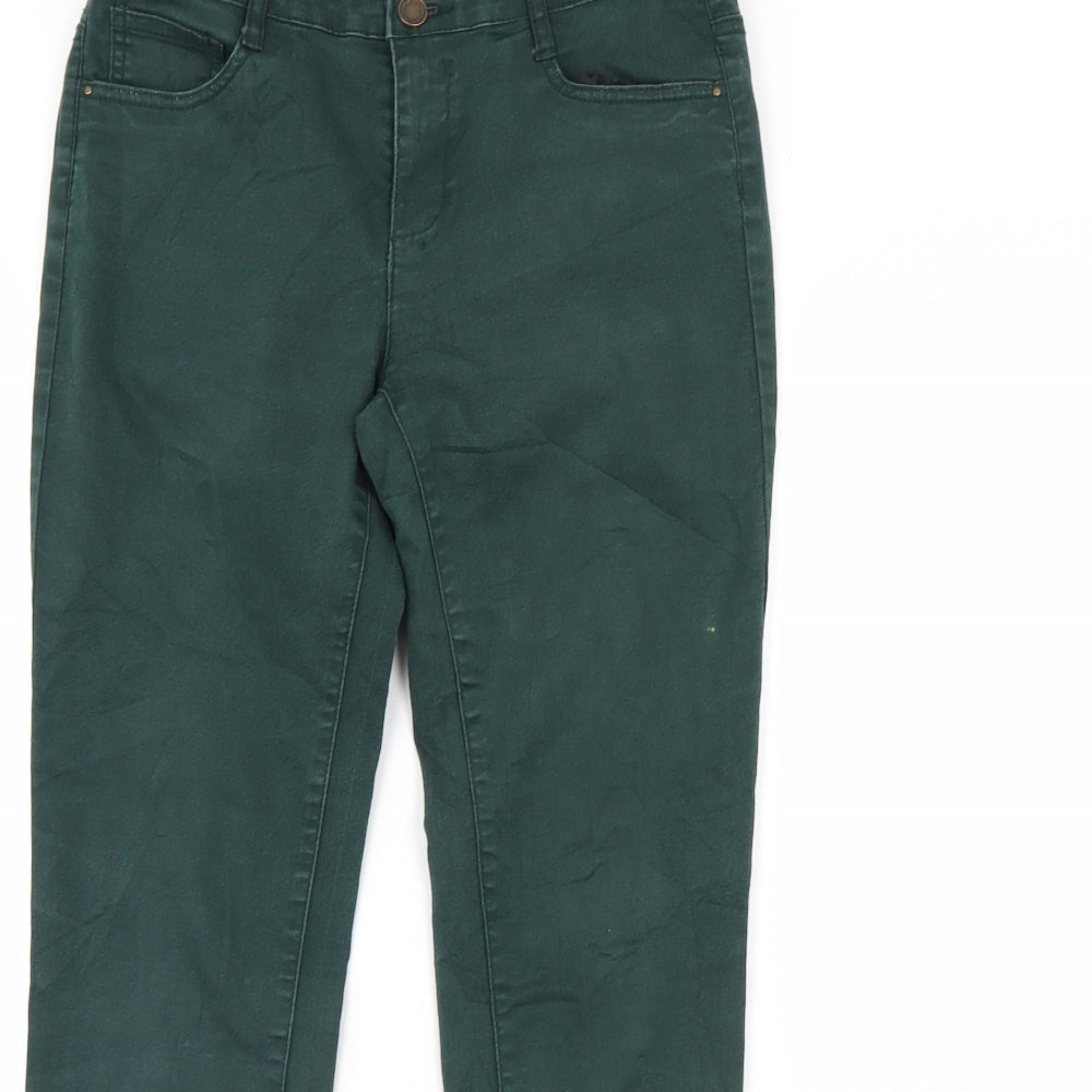 Preworn Womens Green  Denim Skinny Jeans Size 10 L30 in