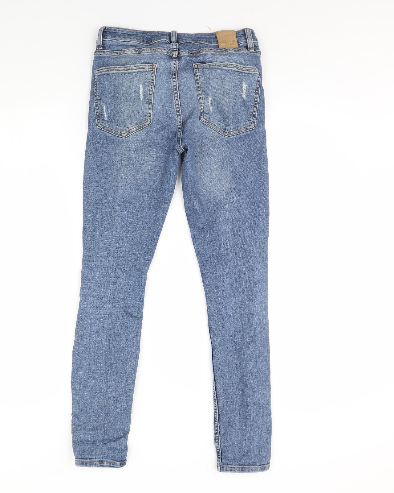 Zara Womens Blue  Denim Skinny Jeans Size 8 L29 in