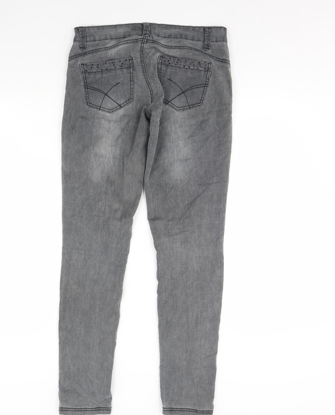 House Womens Grey  Denim Skinny Jeans Size M L30 in