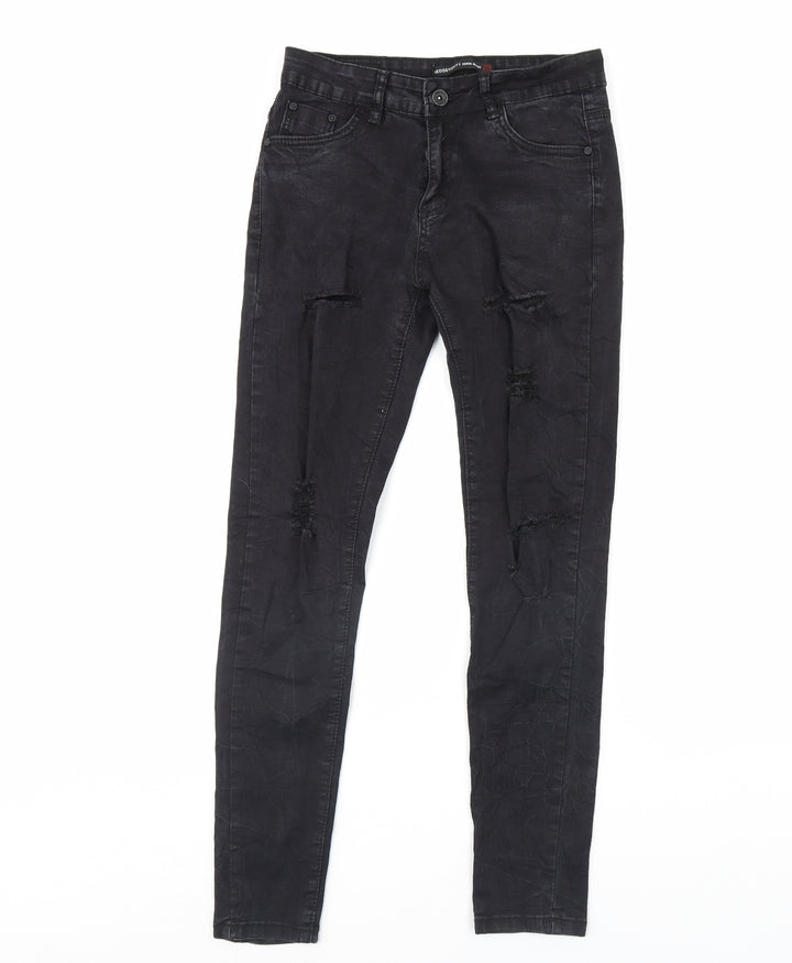 Redseventy Womens Black Denim Skinny Jeans Size M L28 in