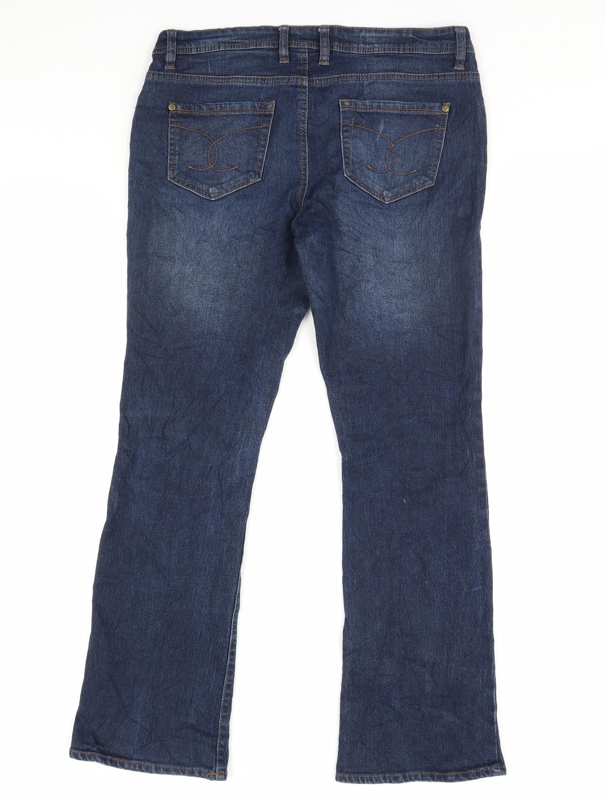 ESMARA Womens Blue  Denim Bootcut Jeans Size 16 L30 in