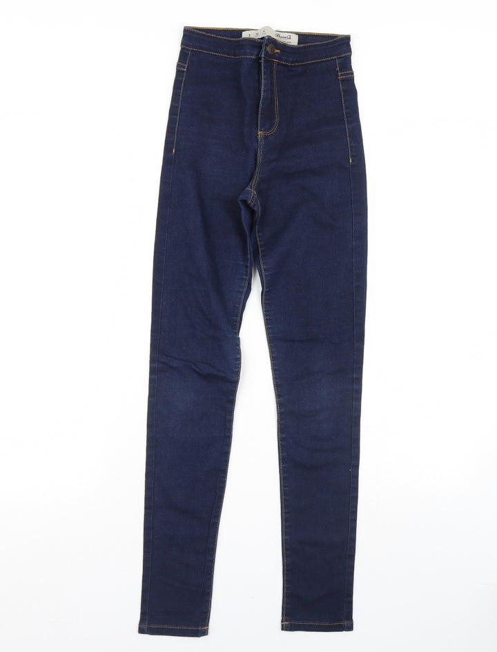Denim & Co. Womens Blue  Denim Skinny Jeans Size 8 L28 in