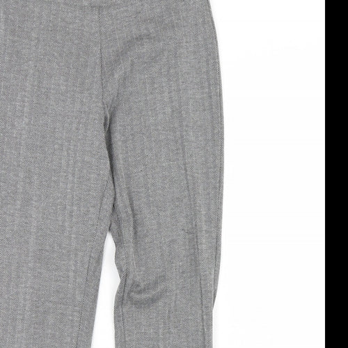 m&s Womens Grey Herringbone  Trousers  Size 12 L30 in