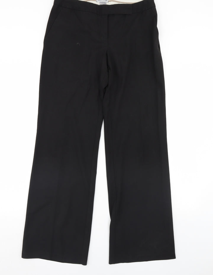 Warehouse Womens Black Dress Pants Trousers Size 12 L30.5 in