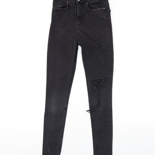 H&M Womens Black  Denim Skinny Jeans Size 8 L28 in