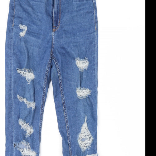 H&M Womens Blue  Denim Skinny Jeans Size 8 L28 in