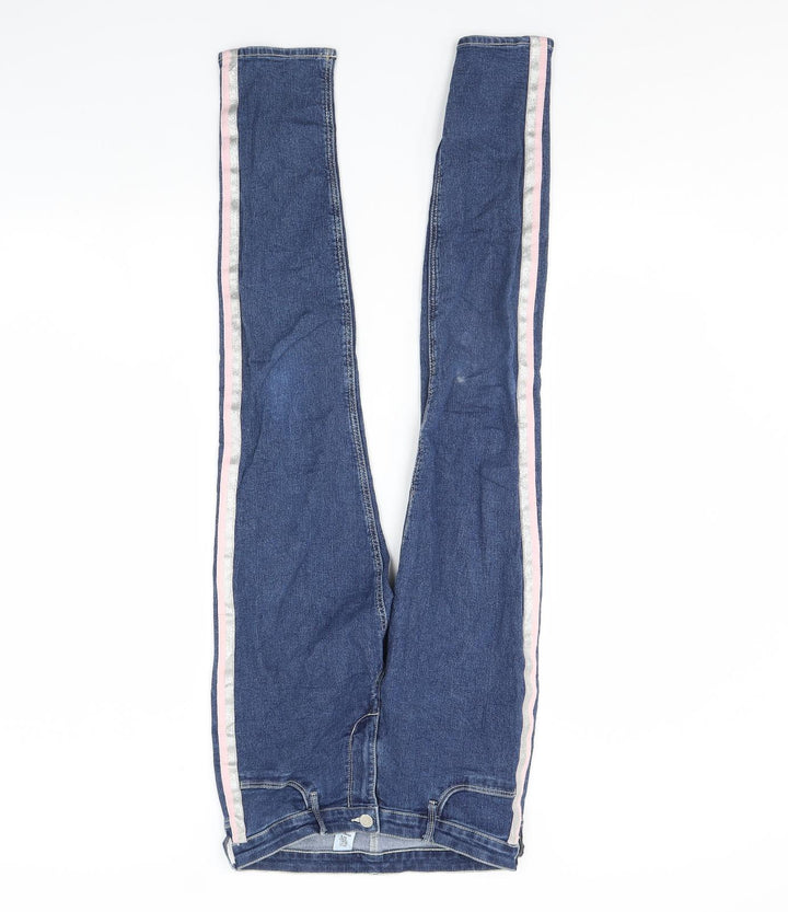 Preworn Girls Blue Denim Skinny Jeans Size 14 Years