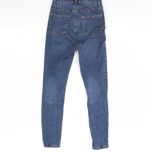 Denim & Co. Womens Blue  Denim Skinny Jeans Size 8 L28 in