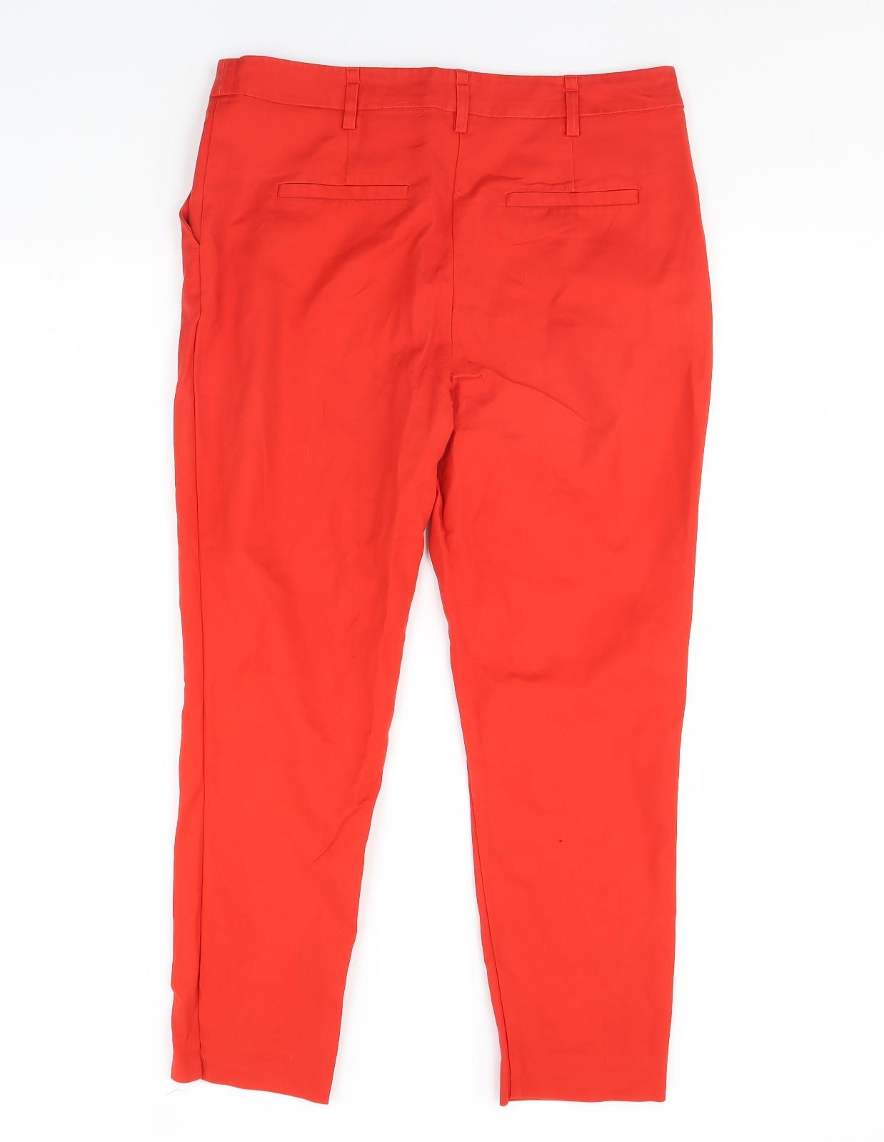 Nutmeg Womens Red   Dress Pants Trousers Size 14 L27 in