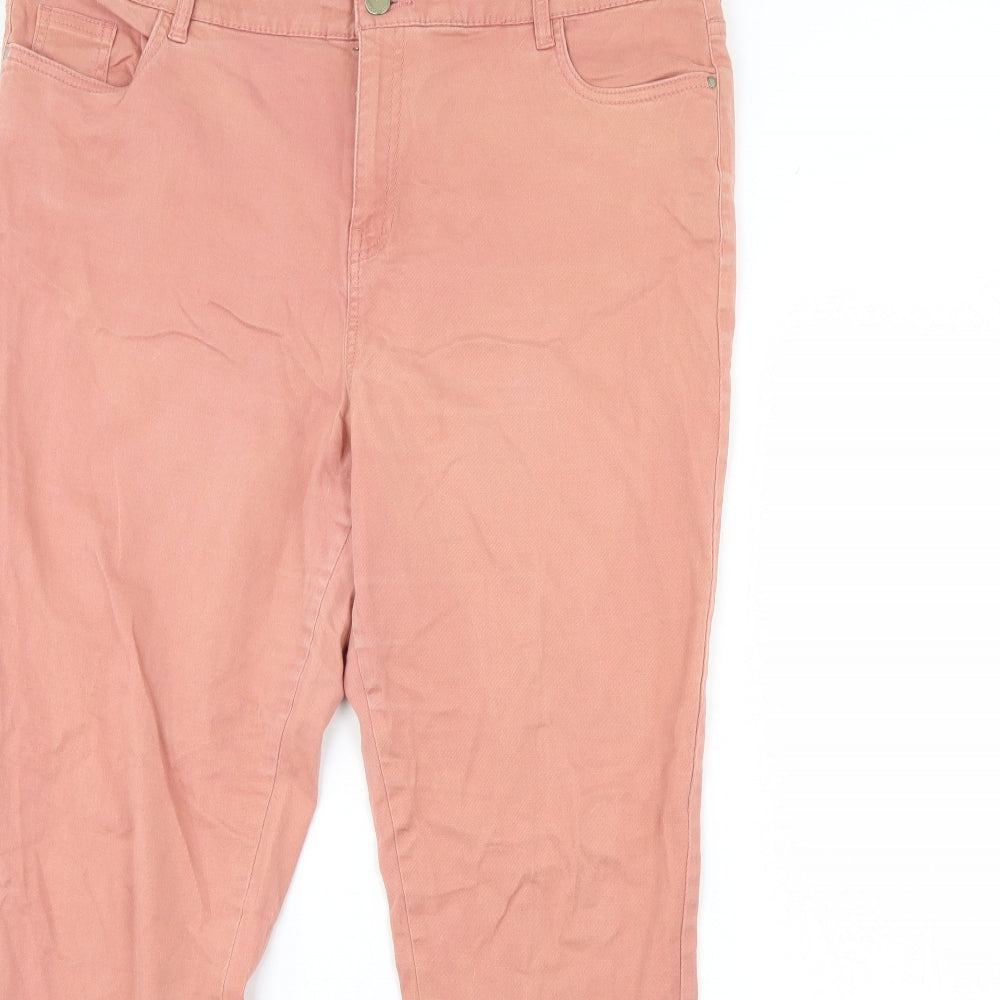 F&F Womens Pink   Trousers  Size 18 L27 in