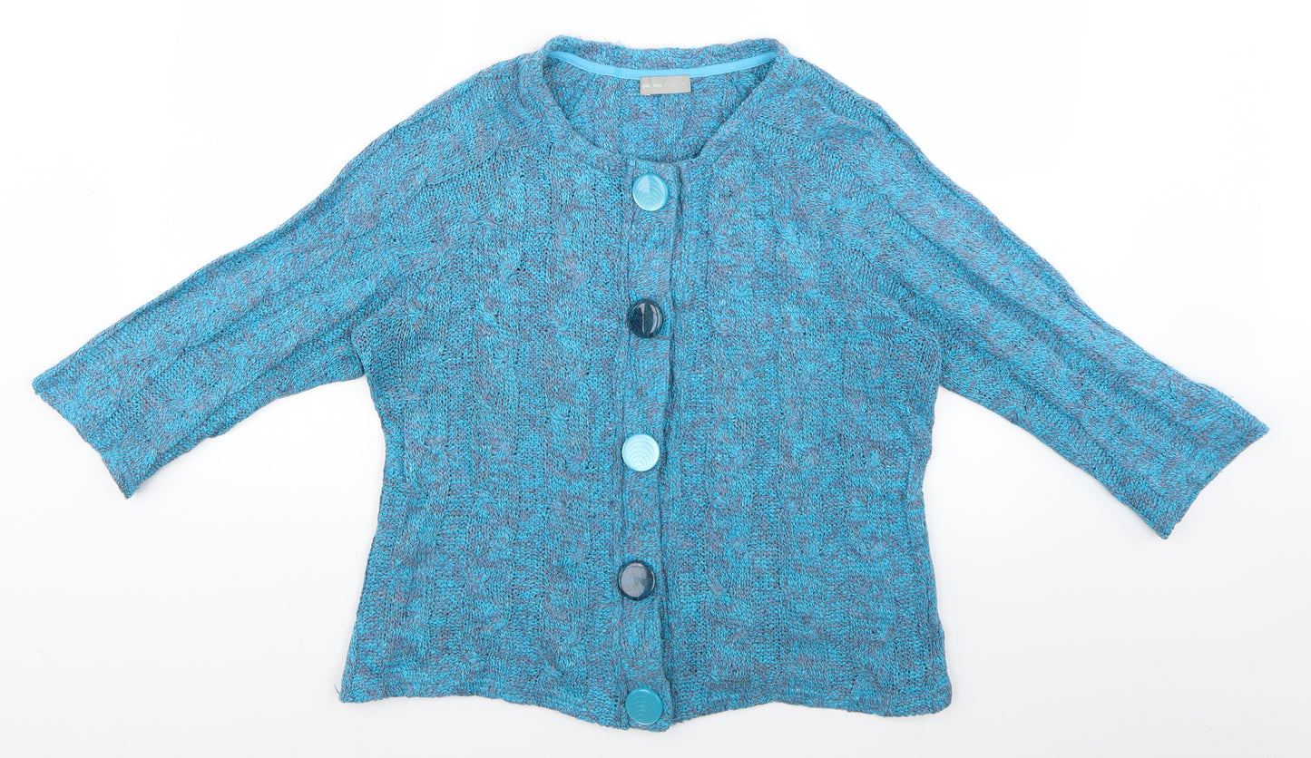 Per Una Womens Blue   Cardigan Jumper Size L