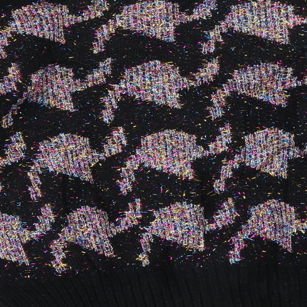 Primark Womens Multicoloured Geometric Knit Pullover Jumper Size 6  - Christmas
