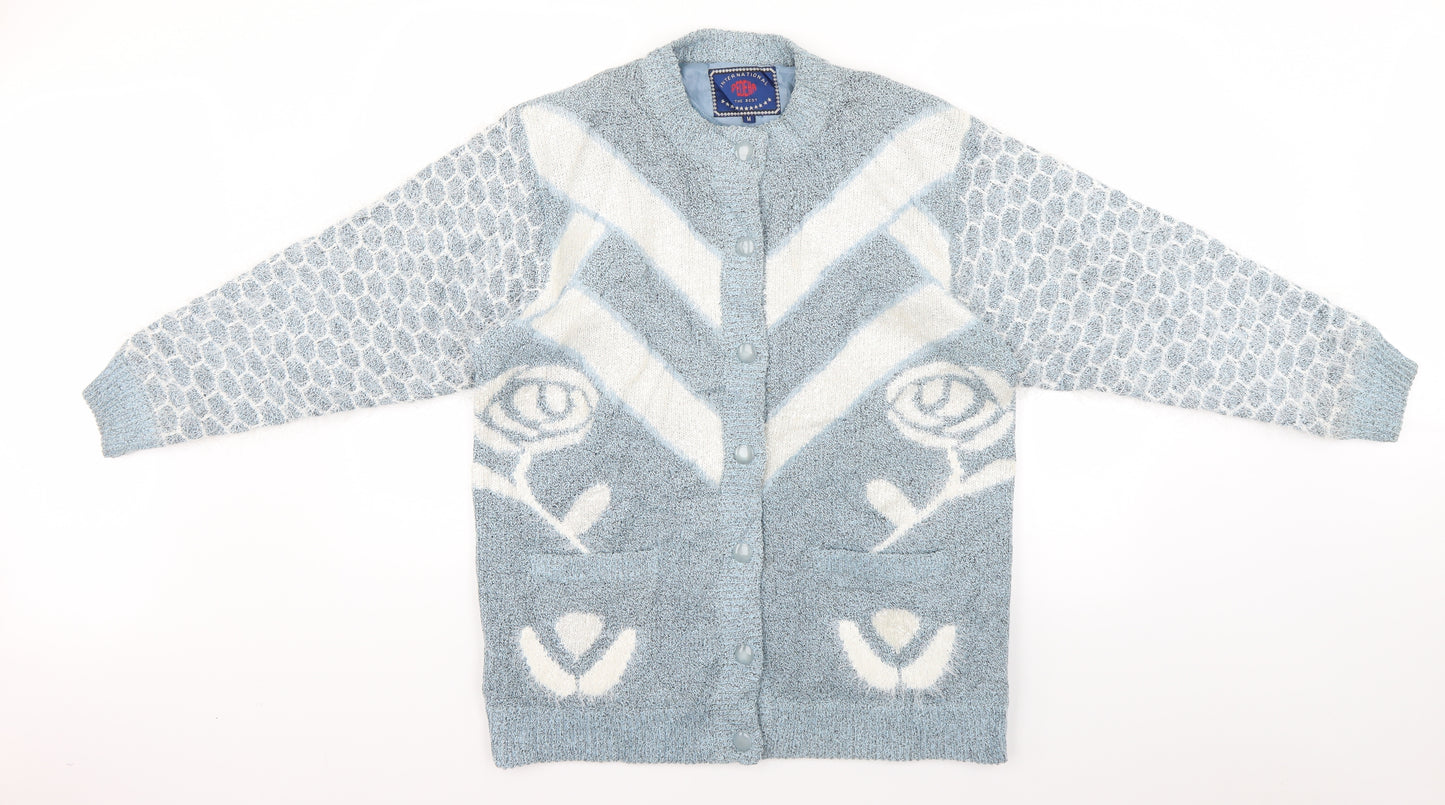 peoeha Womens Blue   Cardigan Jumper Size M