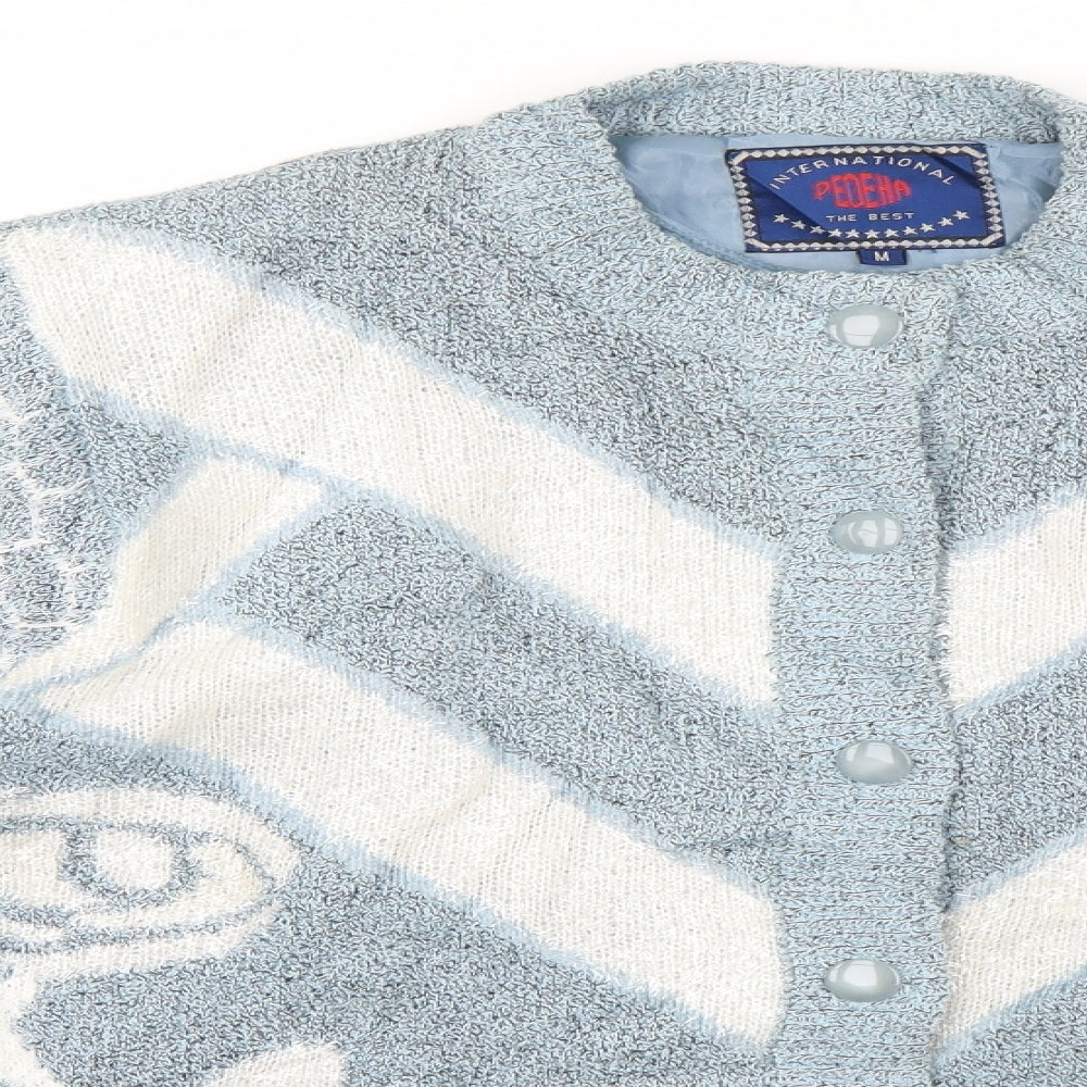 peoeha Womens Blue   Cardigan Jumper Size M