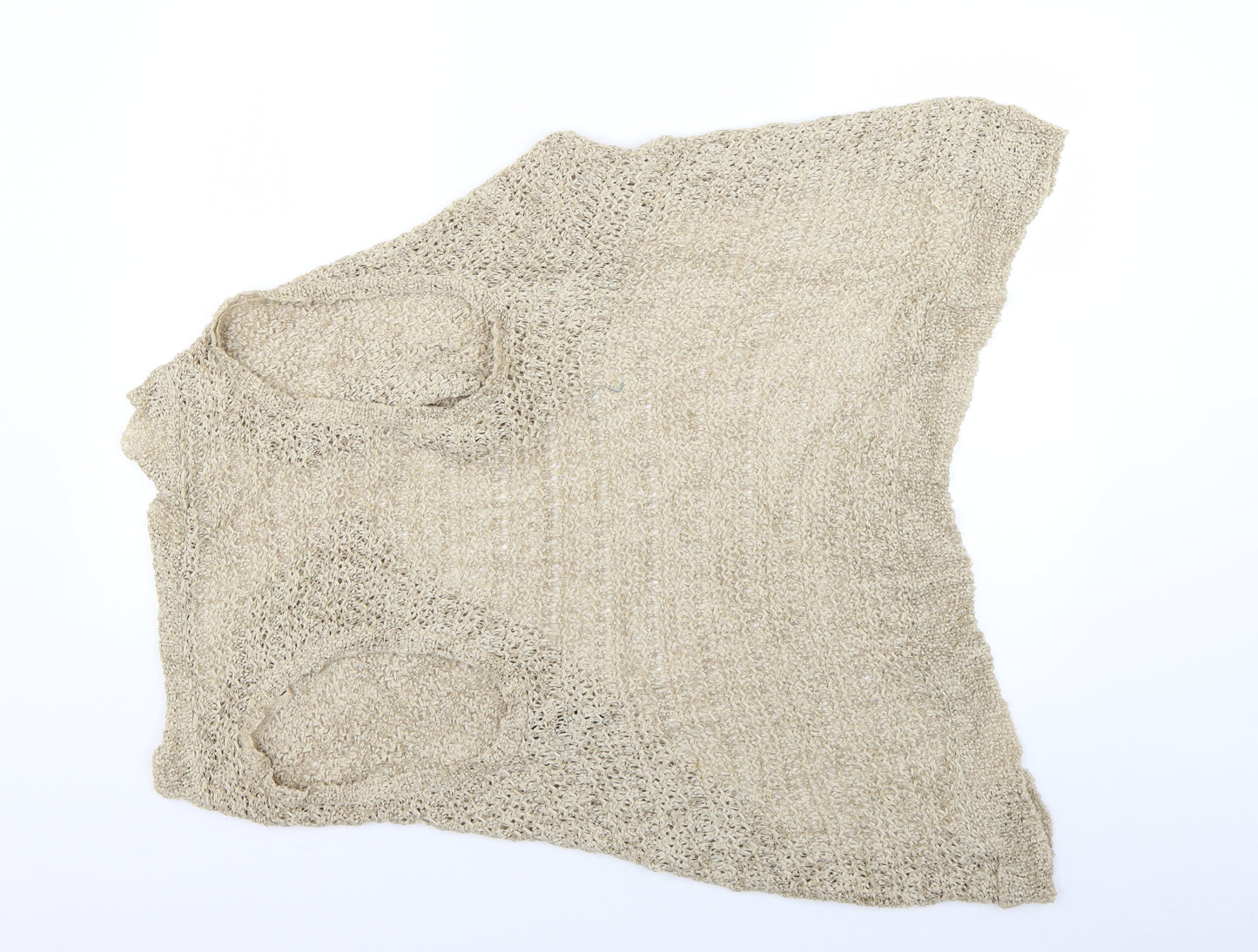 Miss Selfridge Womens Beige  Knit Wrap Jumper Size 8