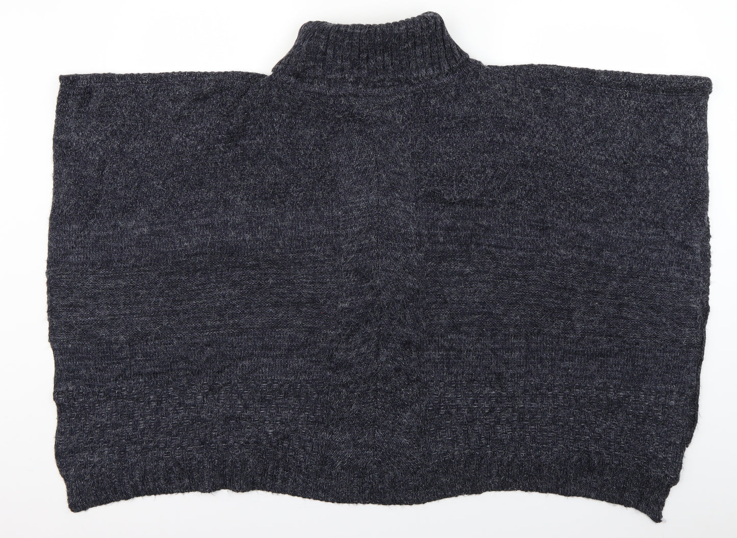 Marks & Spencer Womens Grey  Knit Pullover Jumper One Size  - Poncho