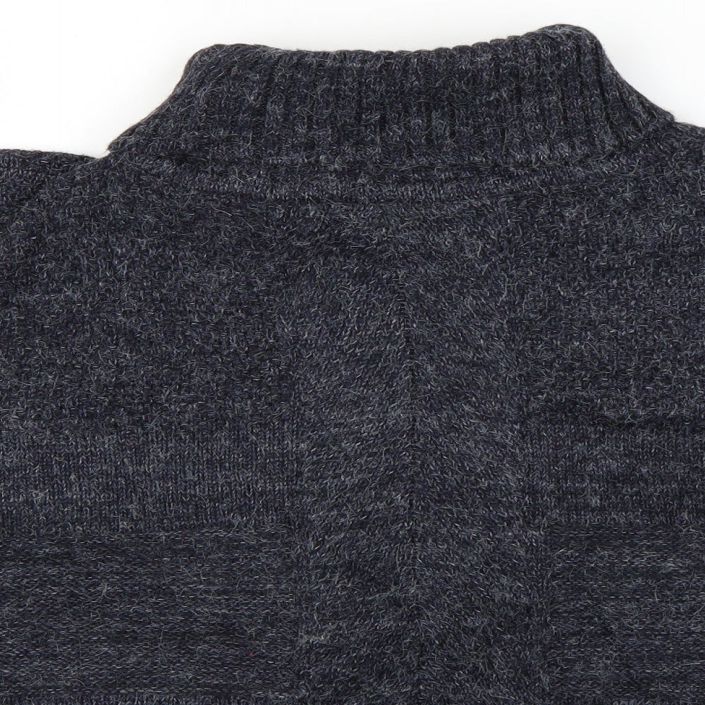 Marks & Spencer Womens Grey  Knit Pullover Jumper One Size  - Poncho