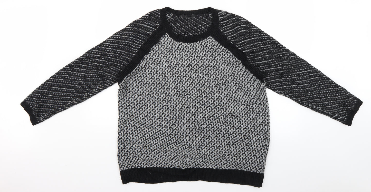 Autograph Womens Grey  Knit Pullover Jumper Size 16