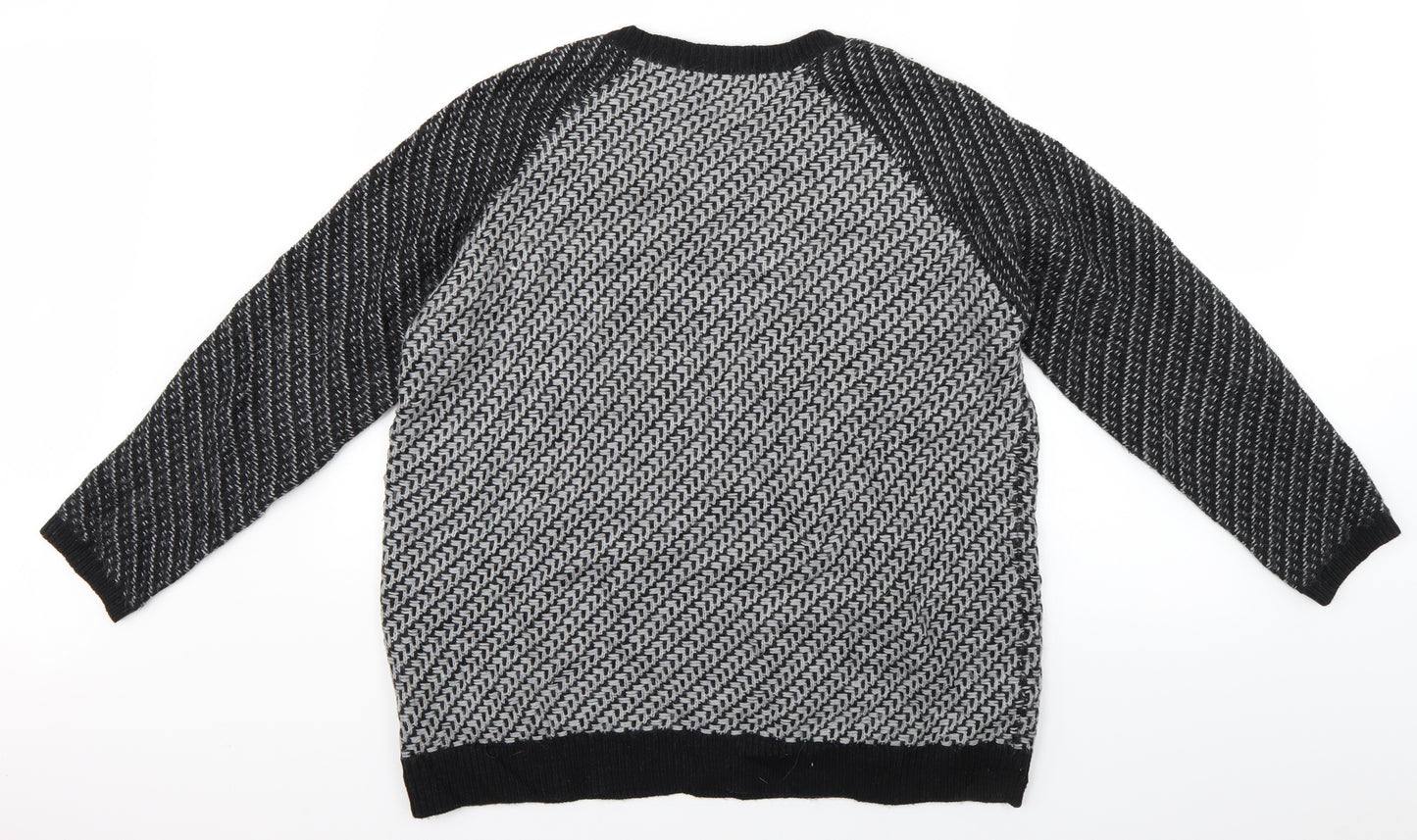 Autograph Womens Grey  Knit Pullover Jumper Size 16