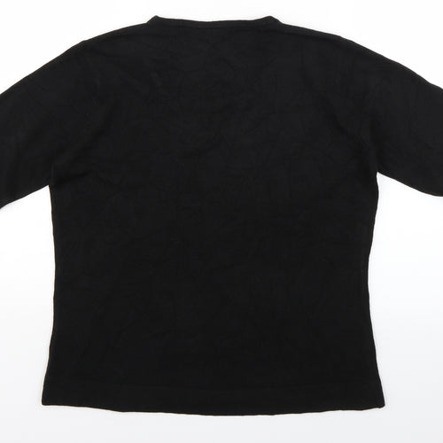BM Womens Black   Pullover Jumper Size M  - sequins
