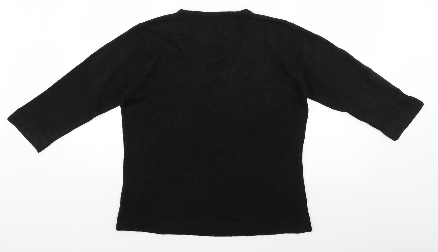 BM Womens Black   Pullover Jumper Size M  - sequins