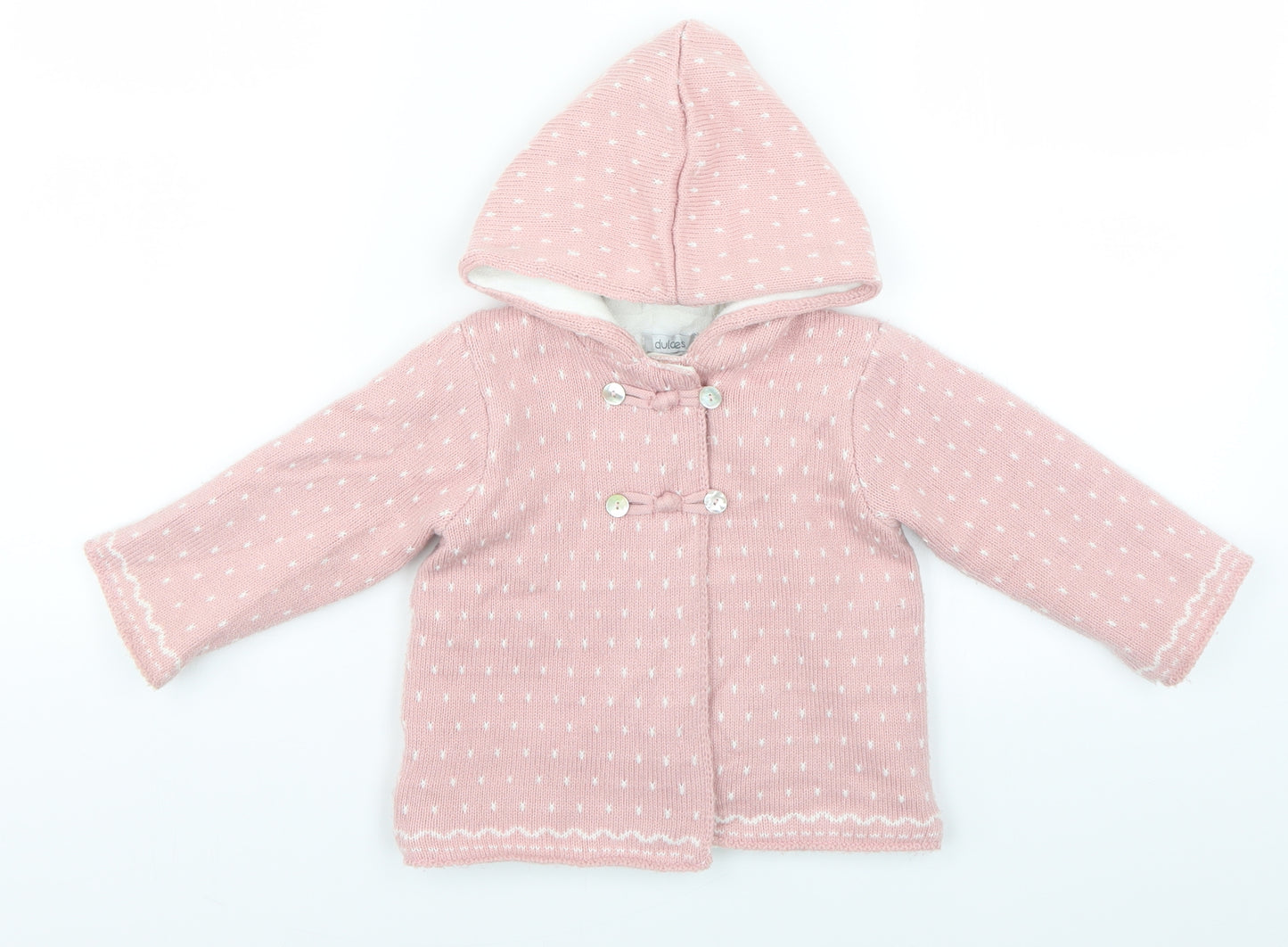 Dulces  Pink Spotted  Jacket  Size 12-18 Months