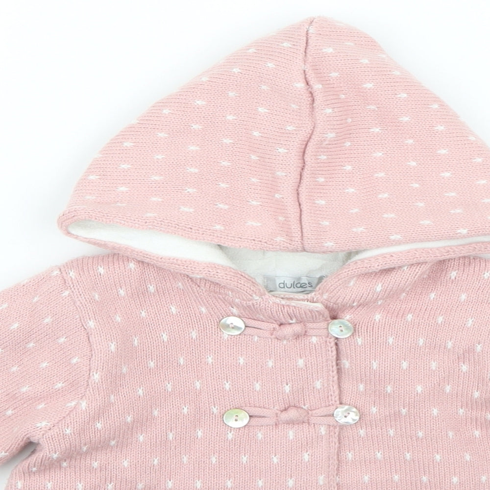 Dulces  Pink Spotted  Jacket  Size 12-18 Months