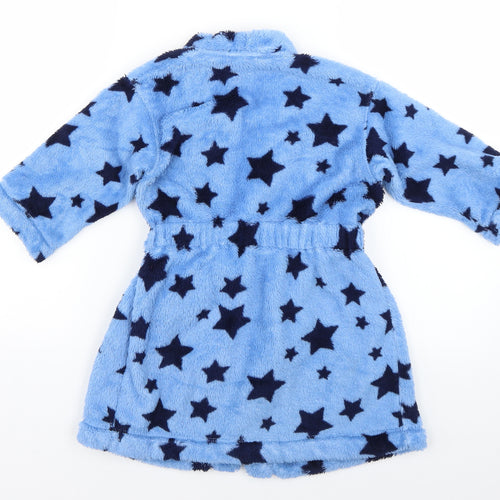 Marks & Spencer Boys Blue Geometric   Robe & Gown Set Size 2-3 Years