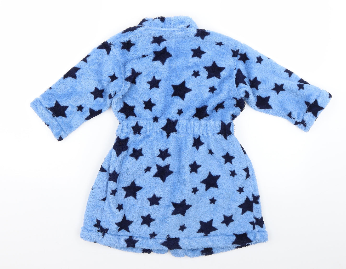 Marks & Spencer Boys Blue Geometric   Robe & Gown Set Size 2-3 Years
