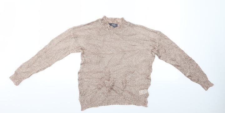 Studio Womens Brown   Pullover Jumper Size 8  - Studio Metallic Sweater