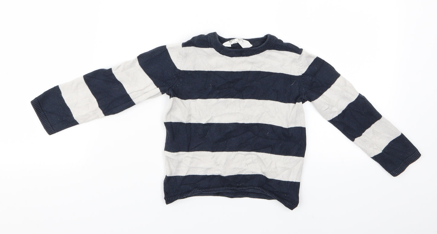 H&M Boys Multicoloured Striped  Pullover Jumper Size 18-24 Months  - H&M Toddler Sweater