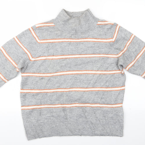Dorothy Perkins Womens Grey Striped  Pullover Jumper Size 10  - Dorothy Perkins glittery