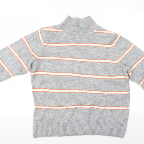 Dorothy Perkins Womens Grey Striped  Pullover Jumper Size 10  - Dorothy Perkins glittery