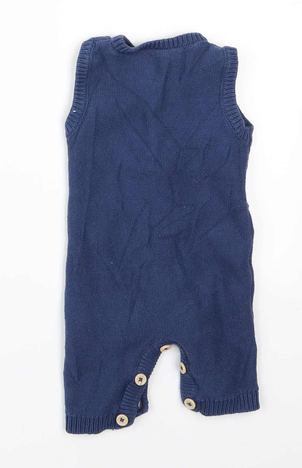Matalan Boys Blue   Romper One-Piece Size Newborn  - cable knit style