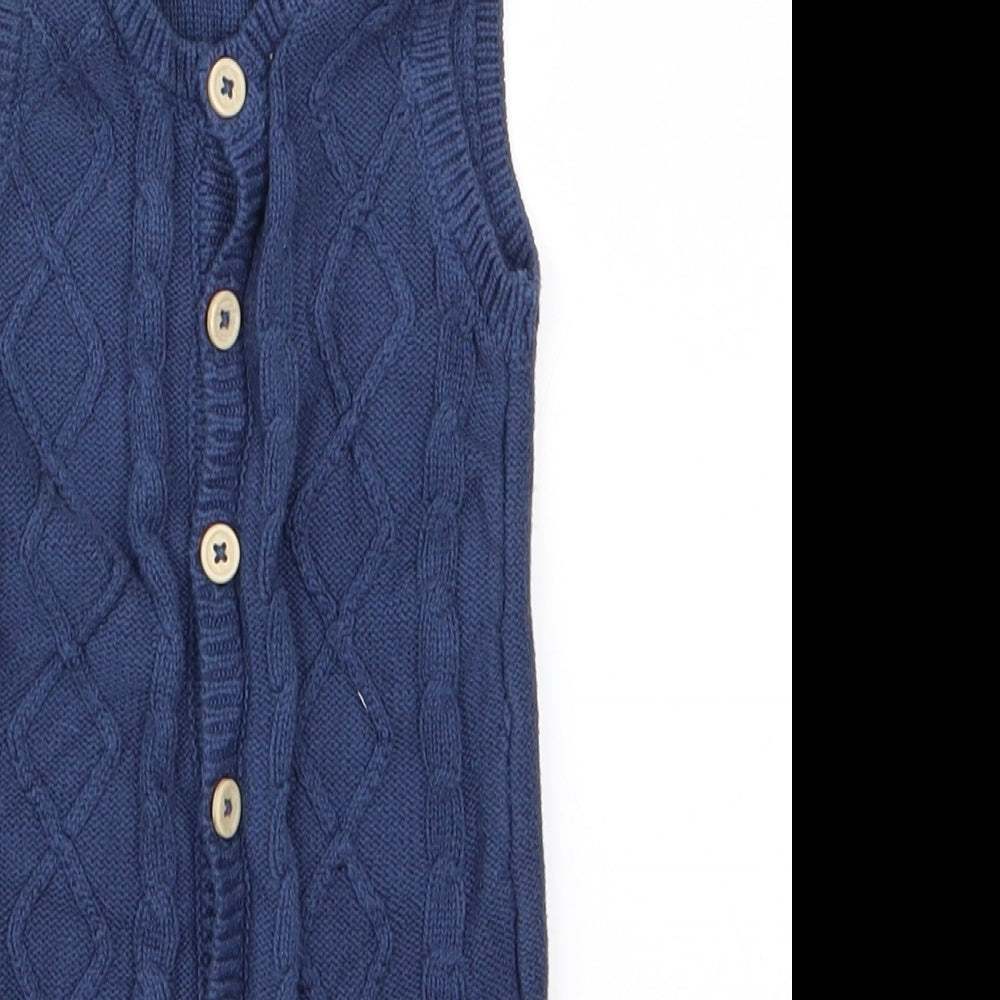 Matalan Boys Blue   Romper One-Piece Size Newborn  - cable knit style