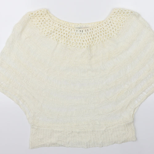 Cameo Rose Womens Ivory   Pullover Jumper Size S  - Batwing lacy jumper