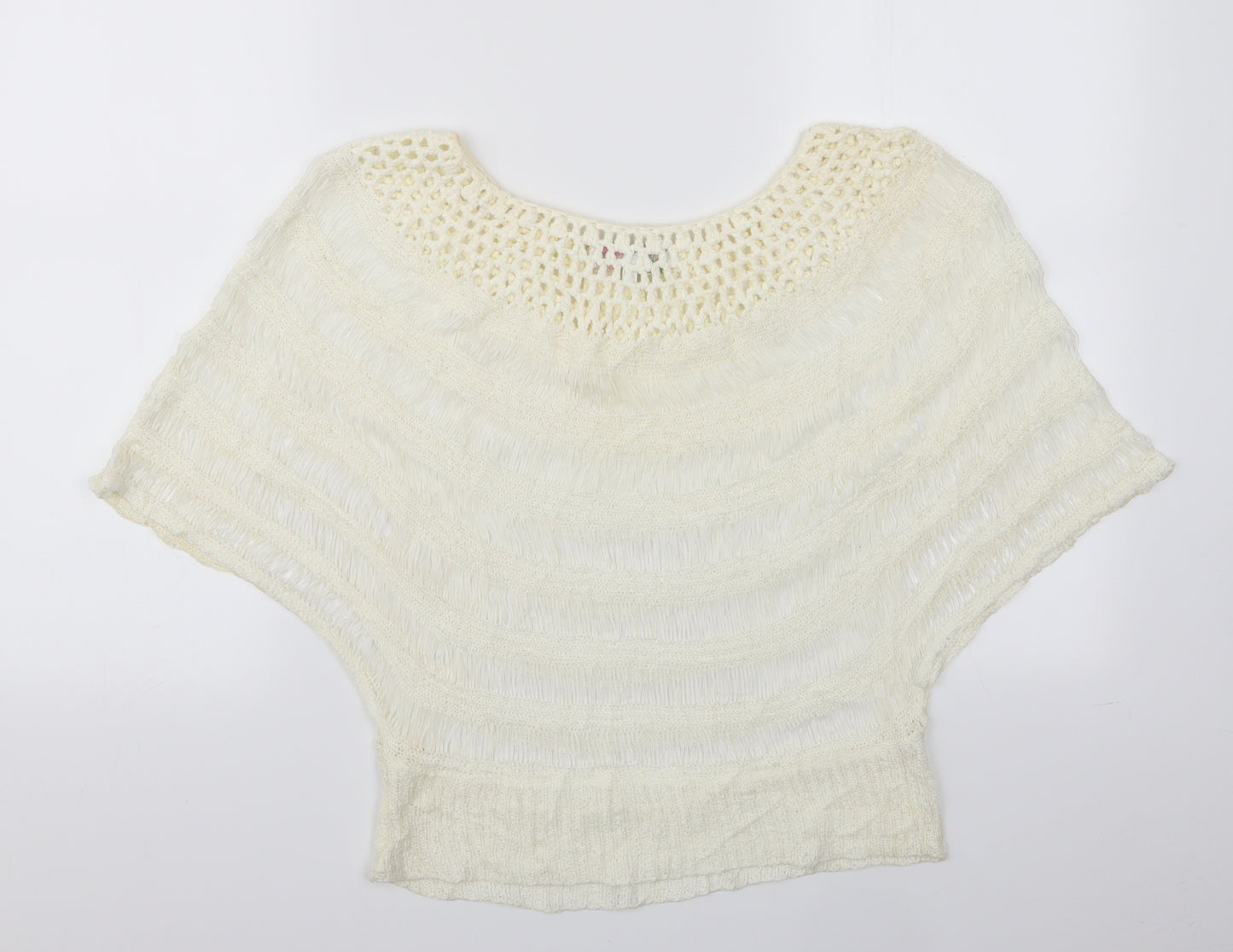 Cameo Rose Womens Ivory   Pullover Jumper Size S  - Batwing lacy jumper