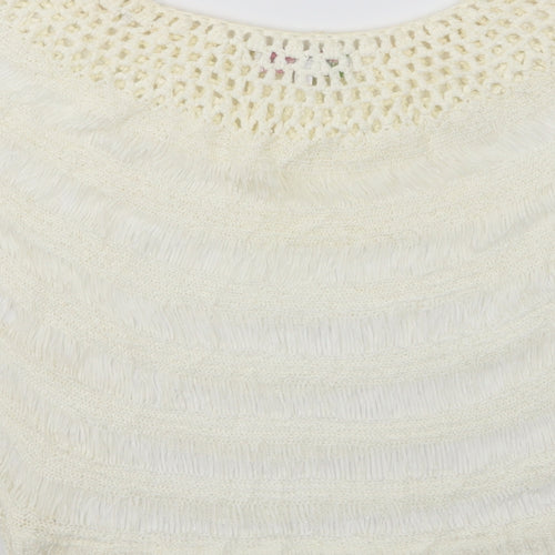 Cameo Rose Womens Ivory   Pullover Jumper Size S  - Batwing lacy jumper