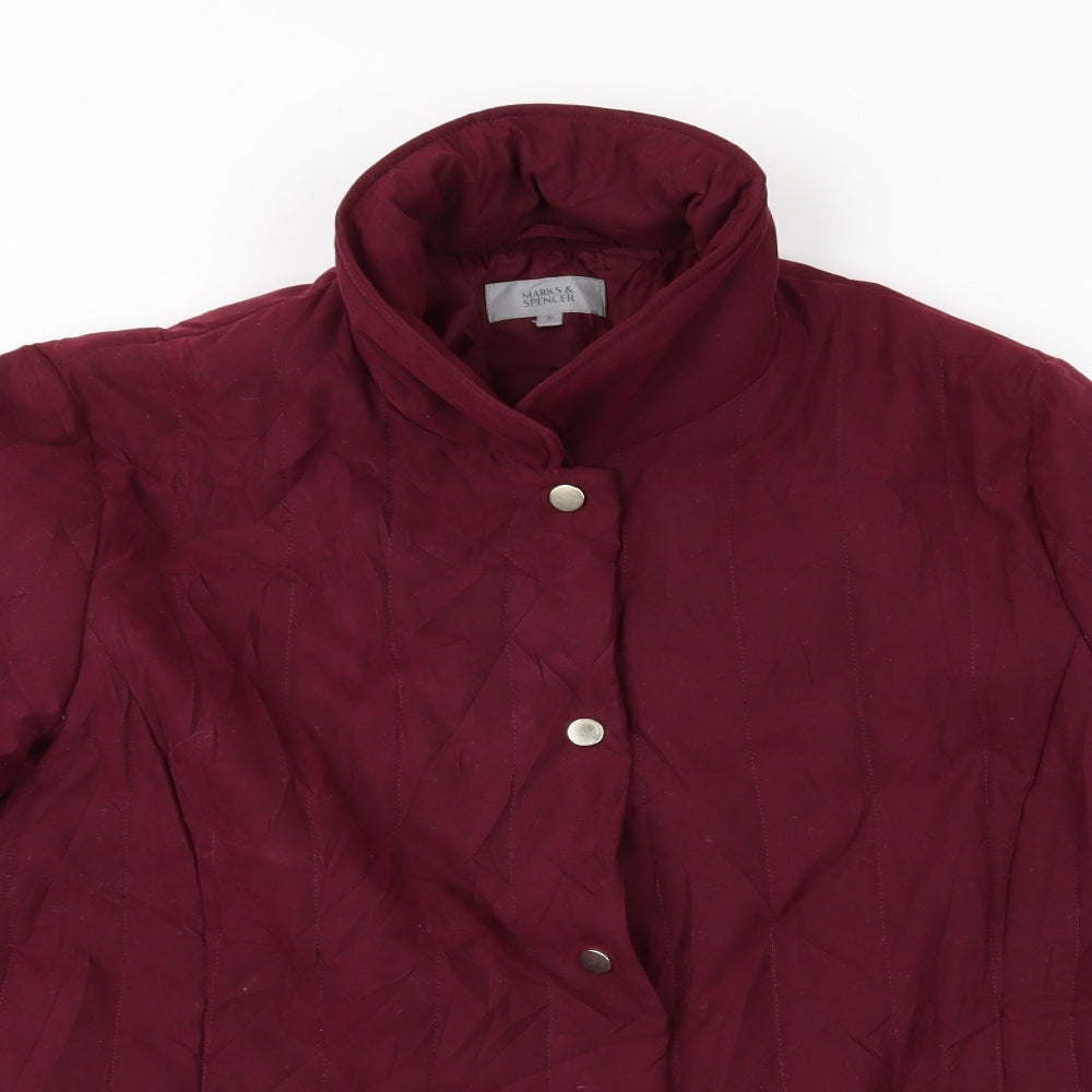 Marks and Spencer Womens Purple   Quilted Jacket   - Padded Jacket Marks and Spencer