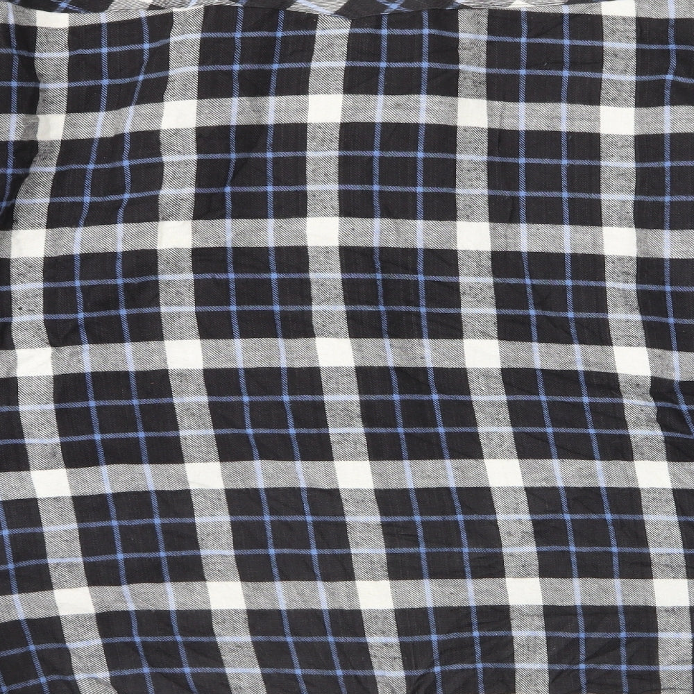 Giorgio Fellini Mens Black Check   Button-Up Size L  - Padded Shirt