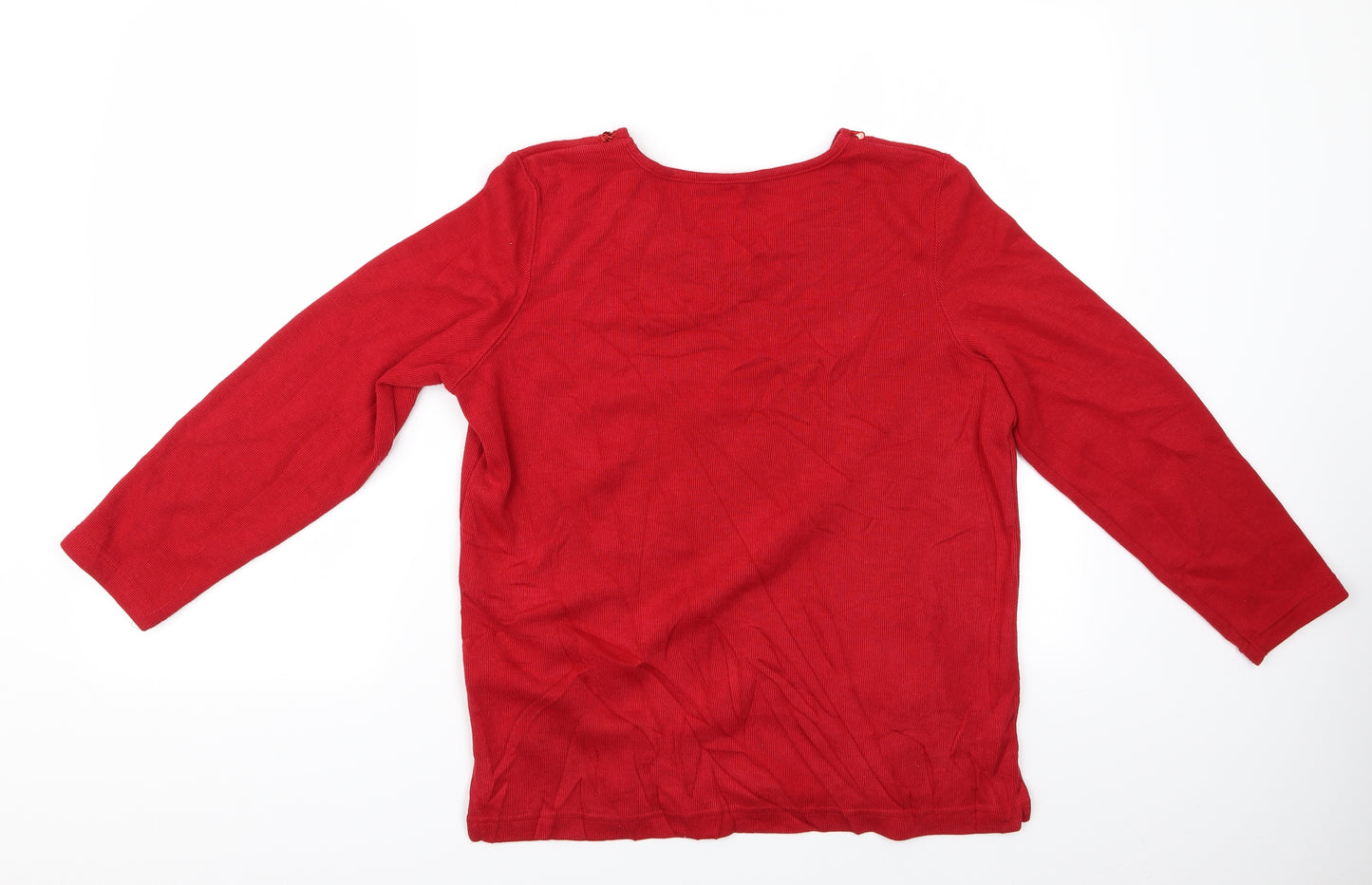 PreWorrn Womens Red   Pullover Jumper Size S  - Ribbed Red Top