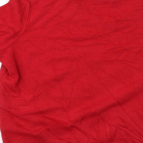 PreWorrn Womens Red   Pullover Jumper Size S  - Ribbed Red Top