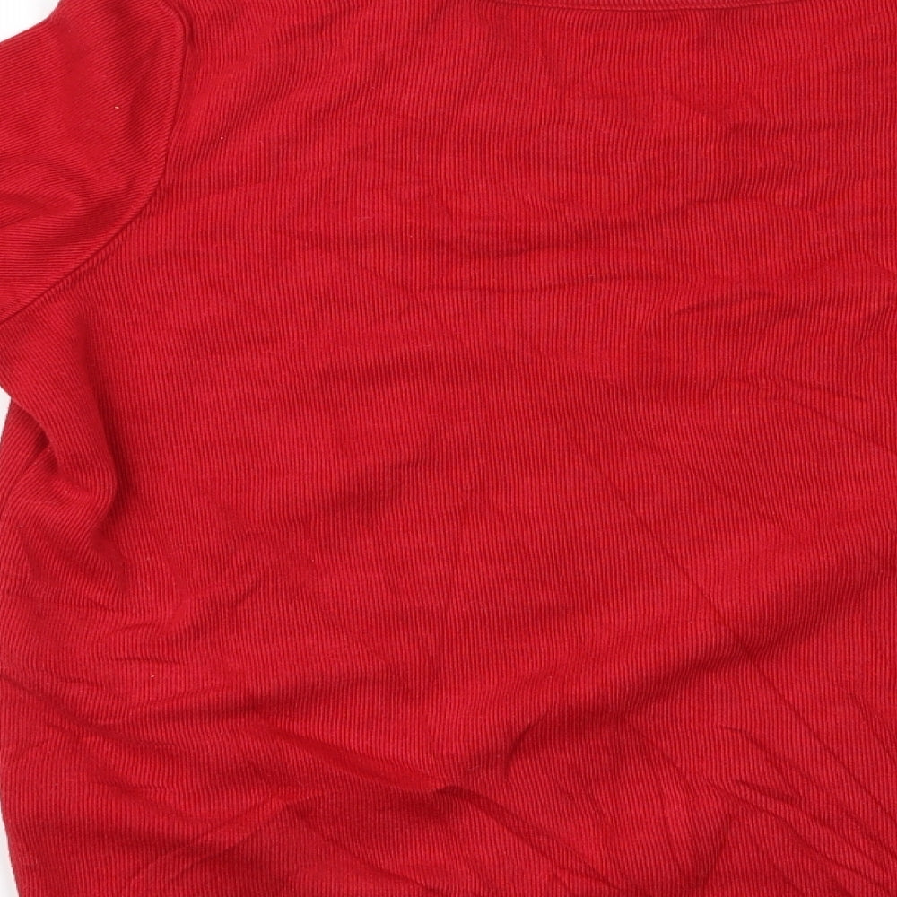 PreWorrn Womens Red   Pullover Jumper Size S  - Ribbed Red Top